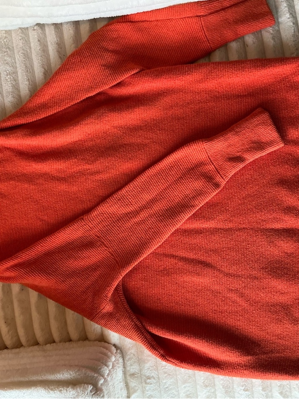 Free People Cozy Oversized Sweater Orange Slouchy Knit Size S
